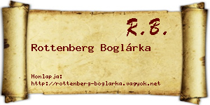 Rottenberg Boglárka névjegykártya